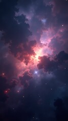 Naklejka premium Abstract space background, Nebulae and galaxies in space