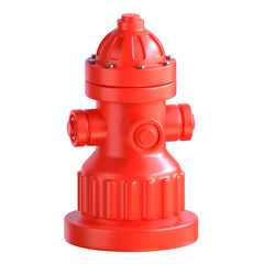 Hydrant 3D Icon. Fire hydrant, designed to symbolize fire safety and emergency response. emphasizing its essential role in providing water access for firefighting efforts in urban environments