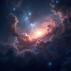 Fototapeta premium Abstract space background, Nebulae and galaxies in space