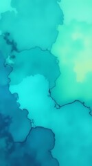 Obraz premium Abstract watercolor background in turquoise with blue and green texture