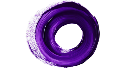 Abstract paint circle transparent background