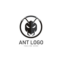 ant head logo template vector illustration design