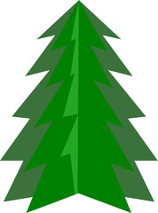 Obraz premium green Christmas tree card