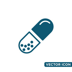 Simple Capsule Icon Design Template