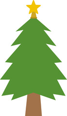 Fototapeta premium christmas tree with star