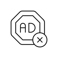 Ad Blocker vector icon