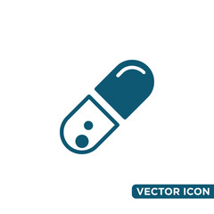 Simple Capsule Icon Design Template