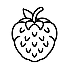 cherimoya icon, fruits line art, fruits icon - simple black line art icon of cherimoya perfect for logos, and fruits-themed designs.