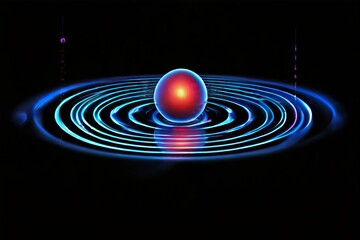 Obraz premium doppler effect depicting the change in frequency and wavelength