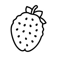 soursop icon, fruits line art, fruits icon - simple black line art icon of soursop perfect for logos, and fruits-themed designs.