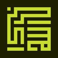 Allah Maha Besar arabic calligraphy khat khufi style