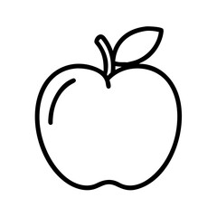 velvet apple icon, fruits line art, fruits icon - simple black line art icon of velvet apple perfect for logos, and fruits-themed designs.