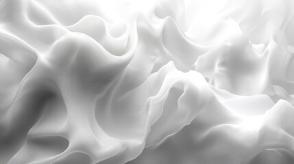 Fototapeta premium Abstract White Silk Drapery: A Study in Texture and Light