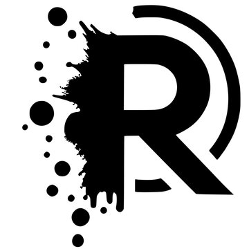 recommend clip art: R letter logo silhouette