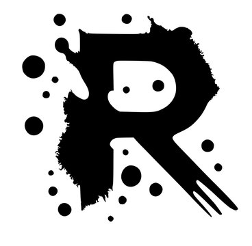 recommend clip art: R letter logo silhouette