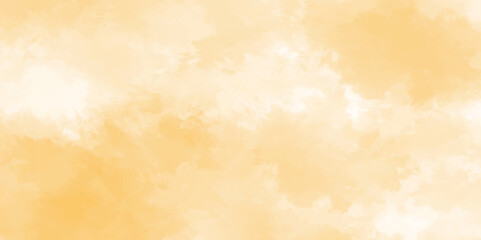 Soft white and yellow watercolor background for your design, Aquarelle painted paper template texture background banner, Pastel yellow watercolor design with digital painted for template.