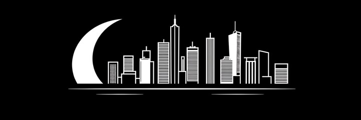 Abstract buldings Digital economy, business, money, and financial investment concept.