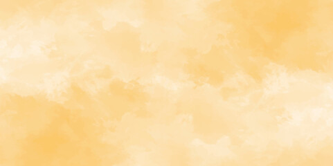 Soft white and yellow watercolor background for your design, Aquarelle painted paper template texture background banner, Pastel yellow watercolor design with digital painted for template.