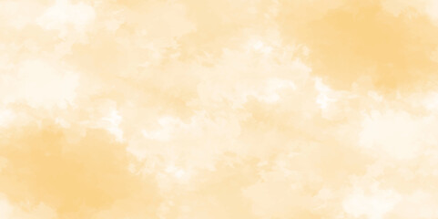 Soft white and yellow watercolor background for your design, Aquarelle painted paper template texture background banner, Pastel yellow watercolor design with digital painted for template.