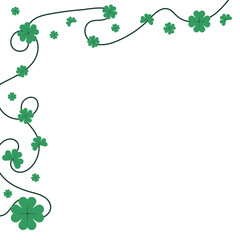 Fototapeta premium St. Patrick's Clover Corner