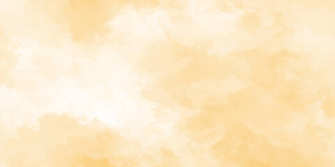 Soft white and yellow watercolor background for your design, Aquarelle painted paper template texture background banner, Pastel yellow watercolor design with digital painted for template.
