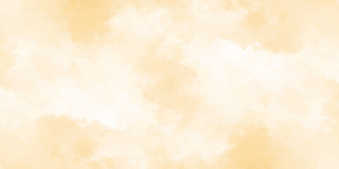 Soft white and yellow watercolor background for your design, Aquarelle painted paper template texture background banner, Pastel yellow watercolor design with digital painted for template.