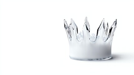 A stylized ice crown with sharp, jagged edges, set against a minimalist background, evoking themes of royalty and elegance.
