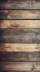 Vintage dark wooden planks with moss stains in natural setting