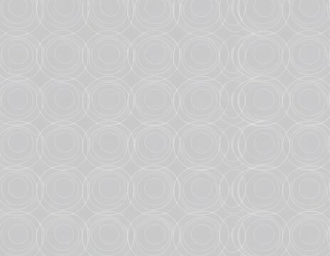 Elegant Geometric Circles Pattern: Seamless Grey and White Abstract Background