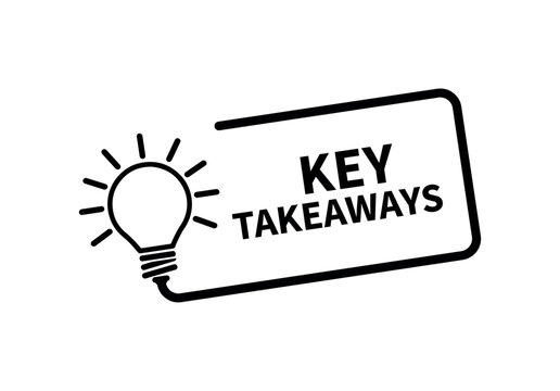 Key takeaways text on white background	