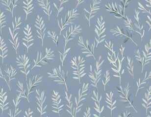 Obraz premium Seamless Watercolor Eucalyptus Pattern: Delicate Greenery Repeating Design for Textile and Wallpaper