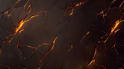Dark, textured surface with glowing orange veins, evoking volcanic rock's beauty, natural patterns, and unique mineral composition, perfect for artistic backgrounds