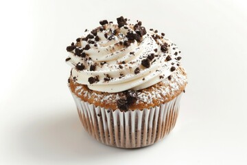 Premium Quality Image of Oreo Muffin Cup Cake on White Background Isolated Image Food