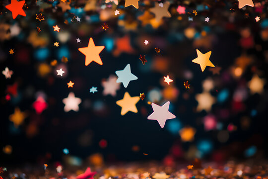 Stars fall from the night sky
