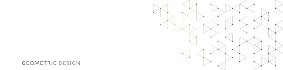 Graphic design element for web page or banner with a geometric pattern of triangle shapes.