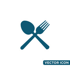 Minimalist Fork and Spoon Icon Design Template