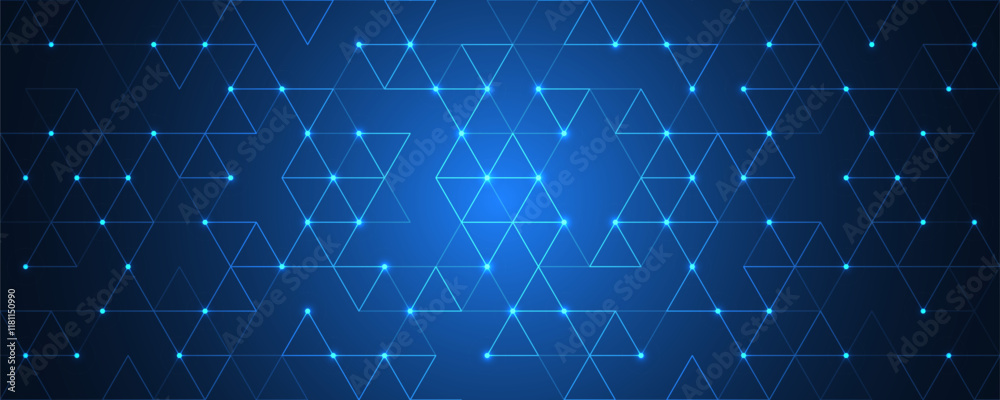 Aufkleber Abstract technology background with a seamless pattern of simple geometric shapes. Stylish vector texture