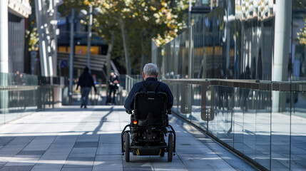 Electronic Wheelchair with Empty Seat. Awaiting Patient Use in Clinical Environment.