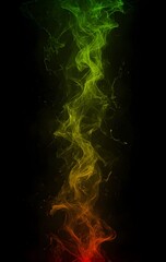 smoke on a black background with a glowing light effect