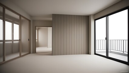 Obraz premium Empty room ,Clean japan minimalist room interior
