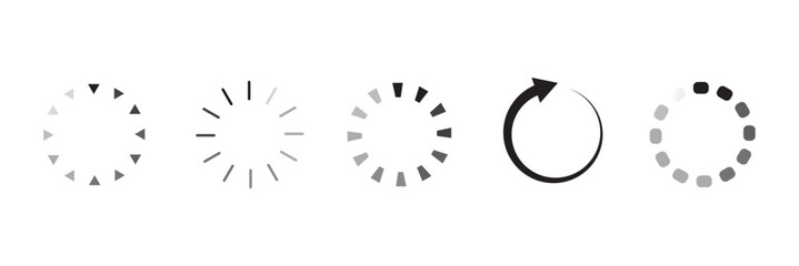 Loading Bar Icon Set Vector Design.