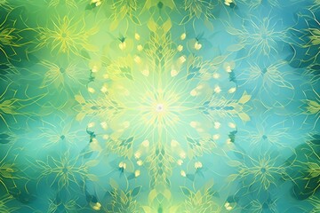 Abstract flower pattern light green background