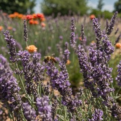 Naklejka premium lavender field in region