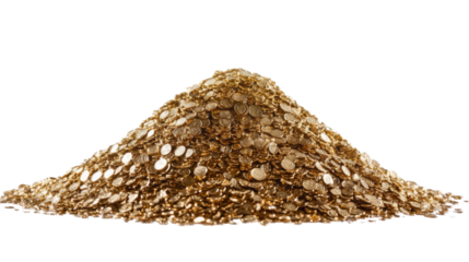 Pile of gold transparent background