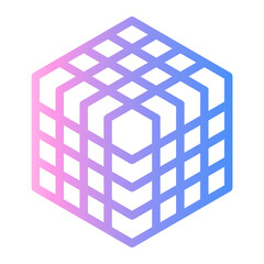 hexagon Line Gradient Icon