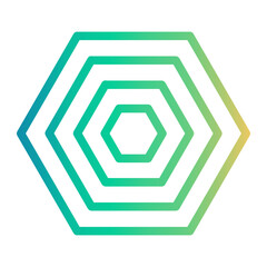 hexagon Line Gradient Icon