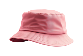 Stylish pastel pink -style bucket hat fashion item studio setting high fidelity display trendy concept isolated on transparent background png
