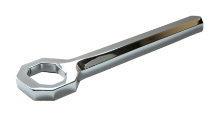 Polished silver key with modern design in studio setting high definition close-up minimalist aesthetic isolated on transparent background png