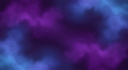 Fototapeta premium Colorful purple and blue smoke watercolor texture background. dark purple vector background with clouds. dark smoke color isolated background for effect, text or copy space purple velvet fabric text.