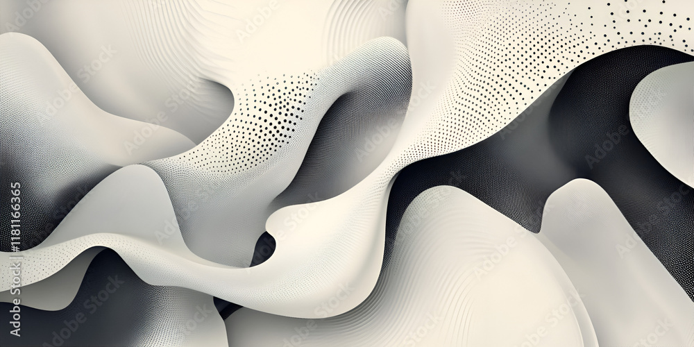 Poster abstract flow: a mesmerizing abstract composition features a dynamic interplay of fluid, undulating 